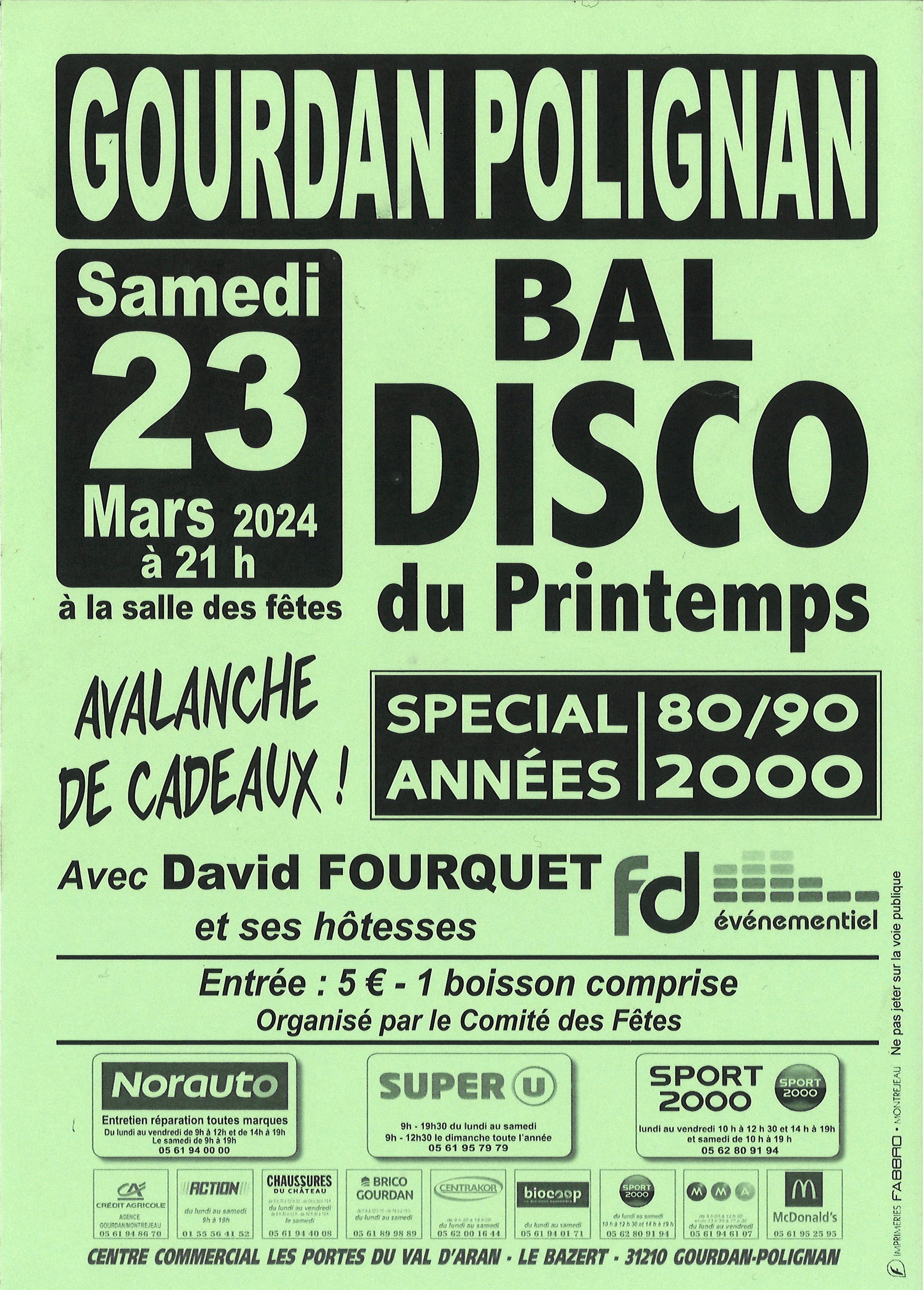 Samedi 23 mars 2024 – Bal disco