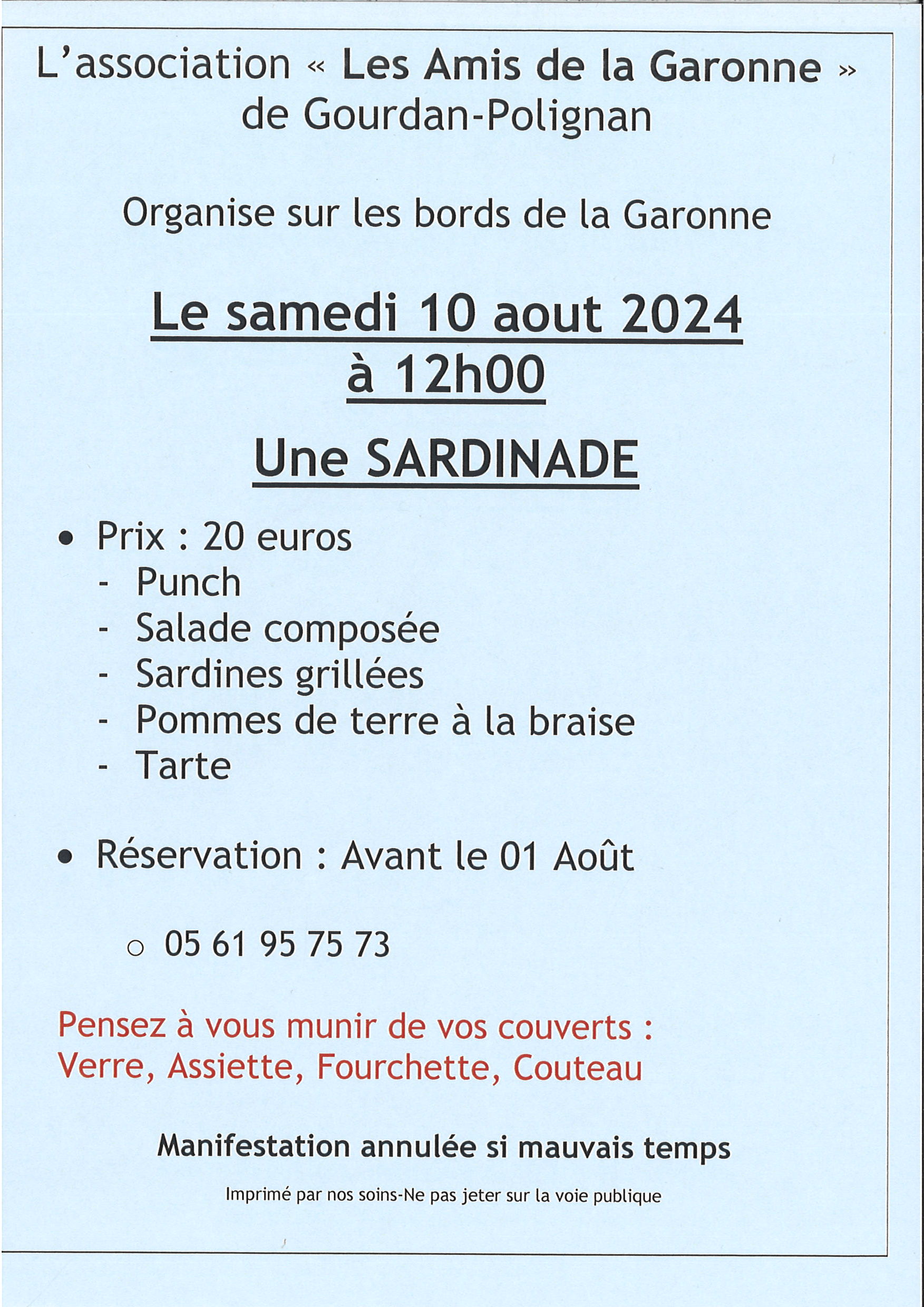 Sardinade du 10 août 2024